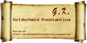 Goldschmid Konstantina névjegykártya
